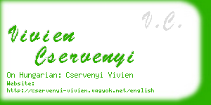 vivien cservenyi business card